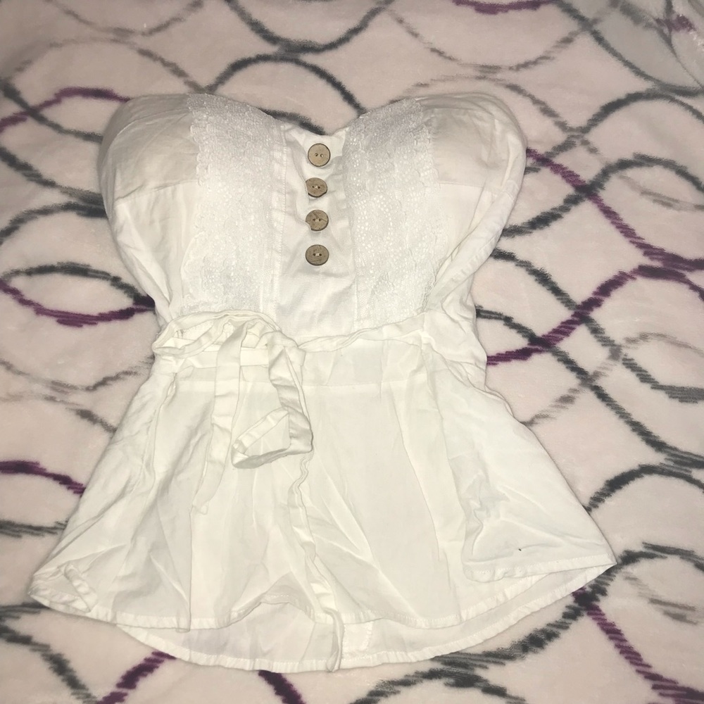 Wet seal strapless top